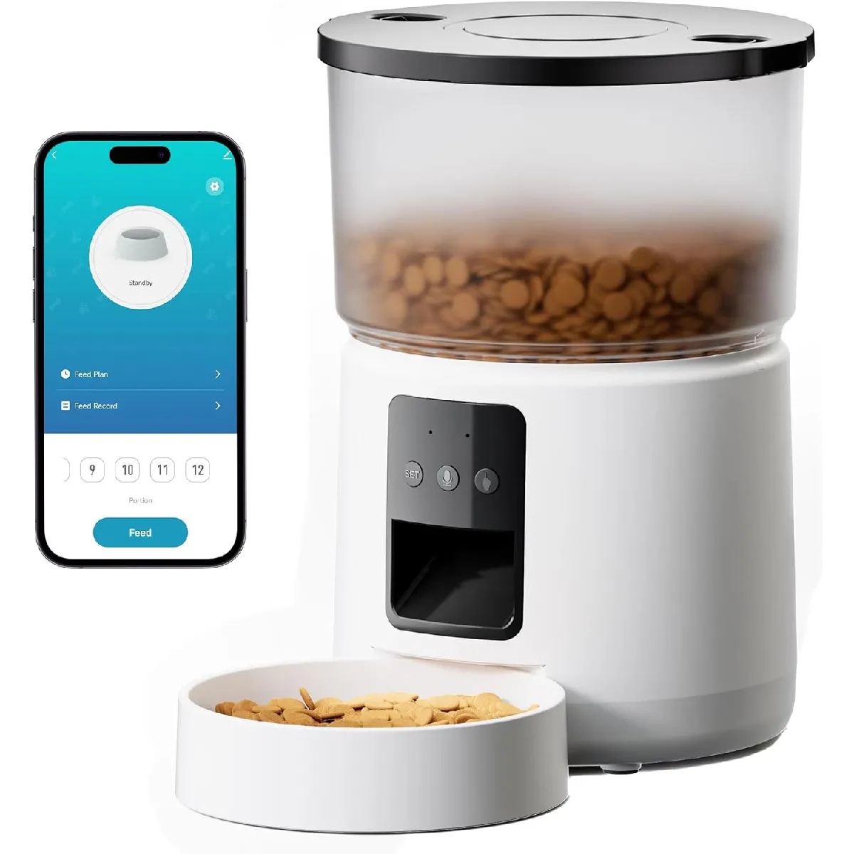 Meilleurs prix pour Distributeur Croquettes 5G/2,4G WiFi - Blanc