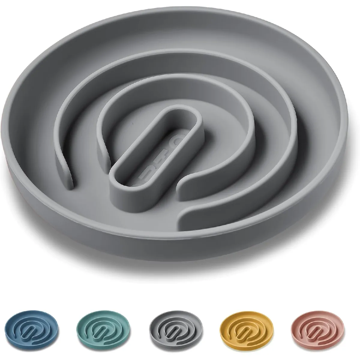 Comparer les prix de Vendos85 - Gamelle anti-glouton en silicone avec ventouse - Gris