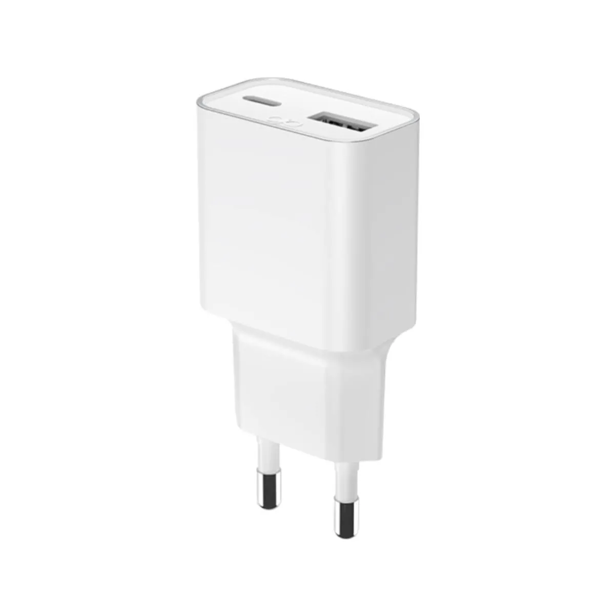 Force Blanc Power Chargeur Secteur Power Delivery Gan Usb-A/Usb-C 30W