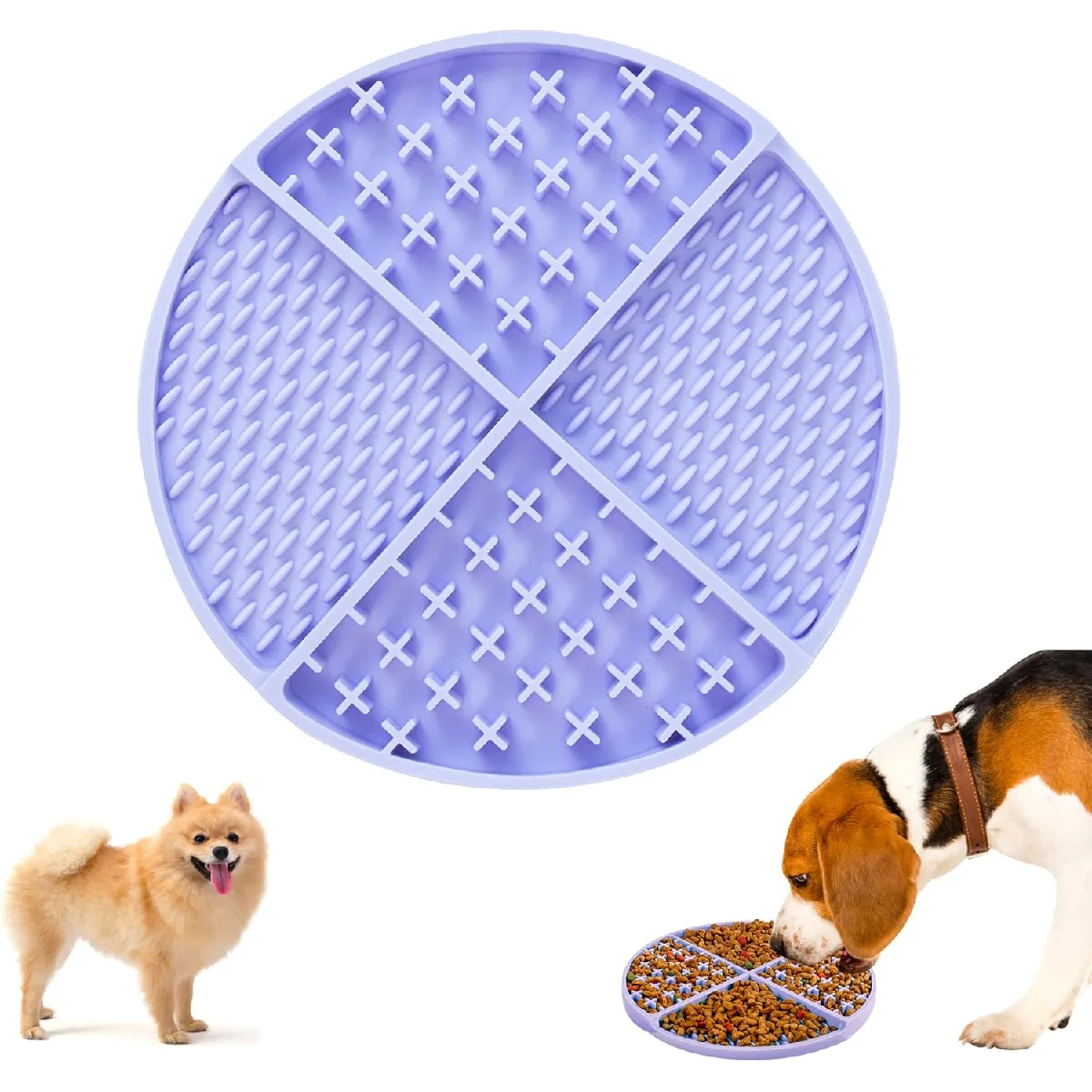 Meilleurs prix pour Gamelle Anti Glouton Chien Lente avec Base Antidérapante - Violet