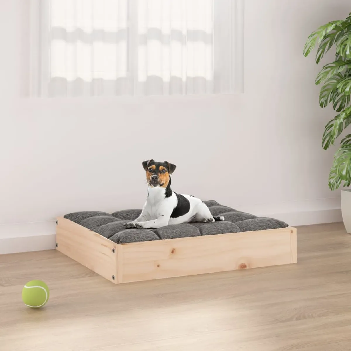 vidaXL Lit pour chien 51 5x44x9 cm Bois de pin solide - vue 1