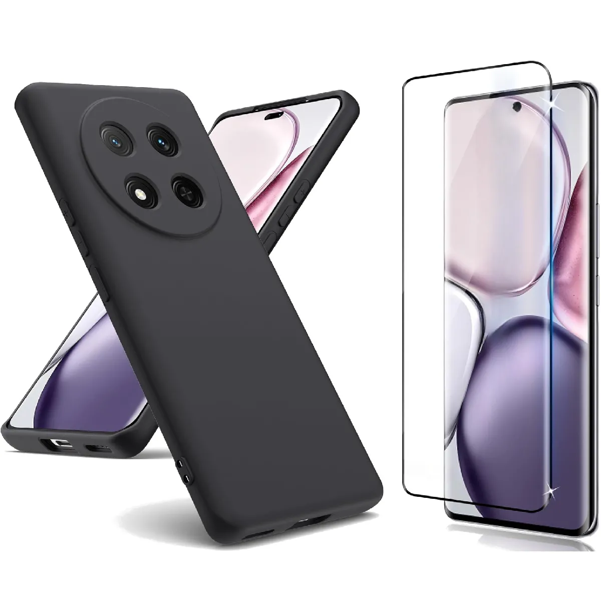 Little Boutik Noir Coque Silicone Et Verre Trempé Honor Magic 7 Lite 5G