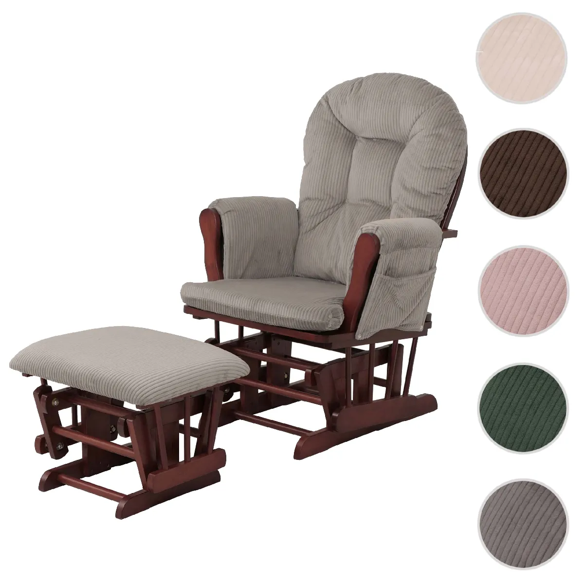 Mendler fauteuil rocking chair - Gris clair