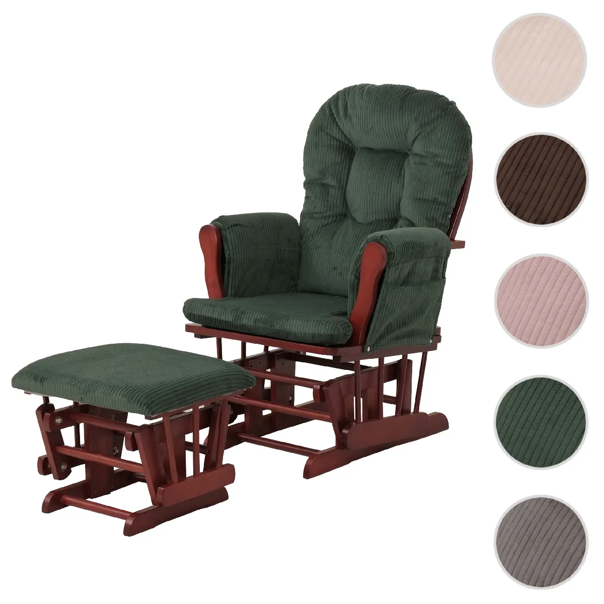 Mendler Fauteuil de relaxation - Vert