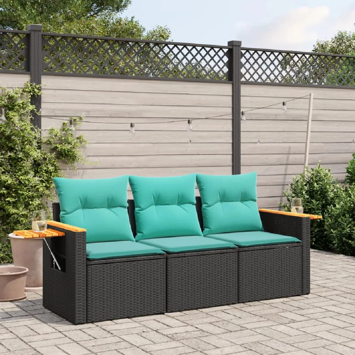 Salon de Jardin vidaXL - Noir