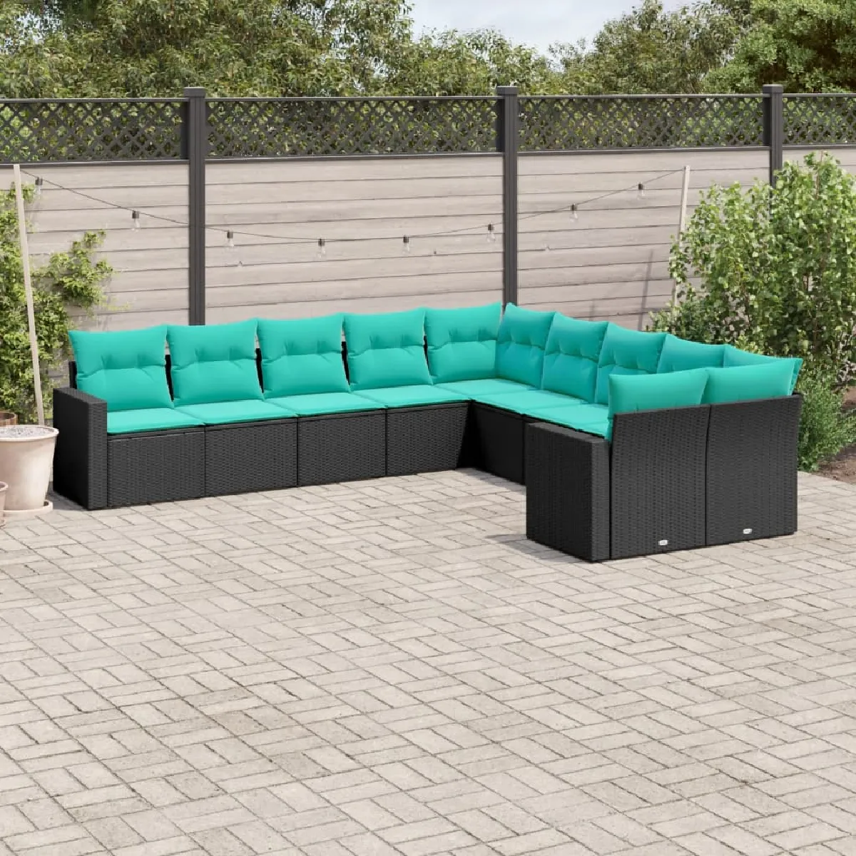 Vidaxl Salon jardin 10 pcs résine tressée - vue 2