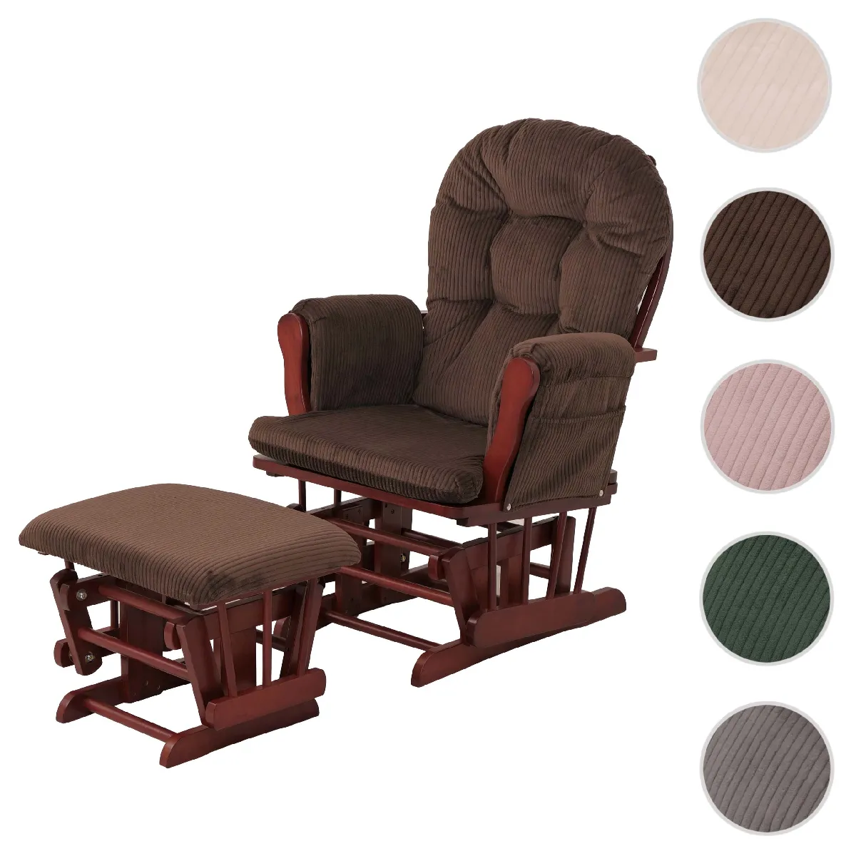 Mendler Fauteuil rocking chair - brun