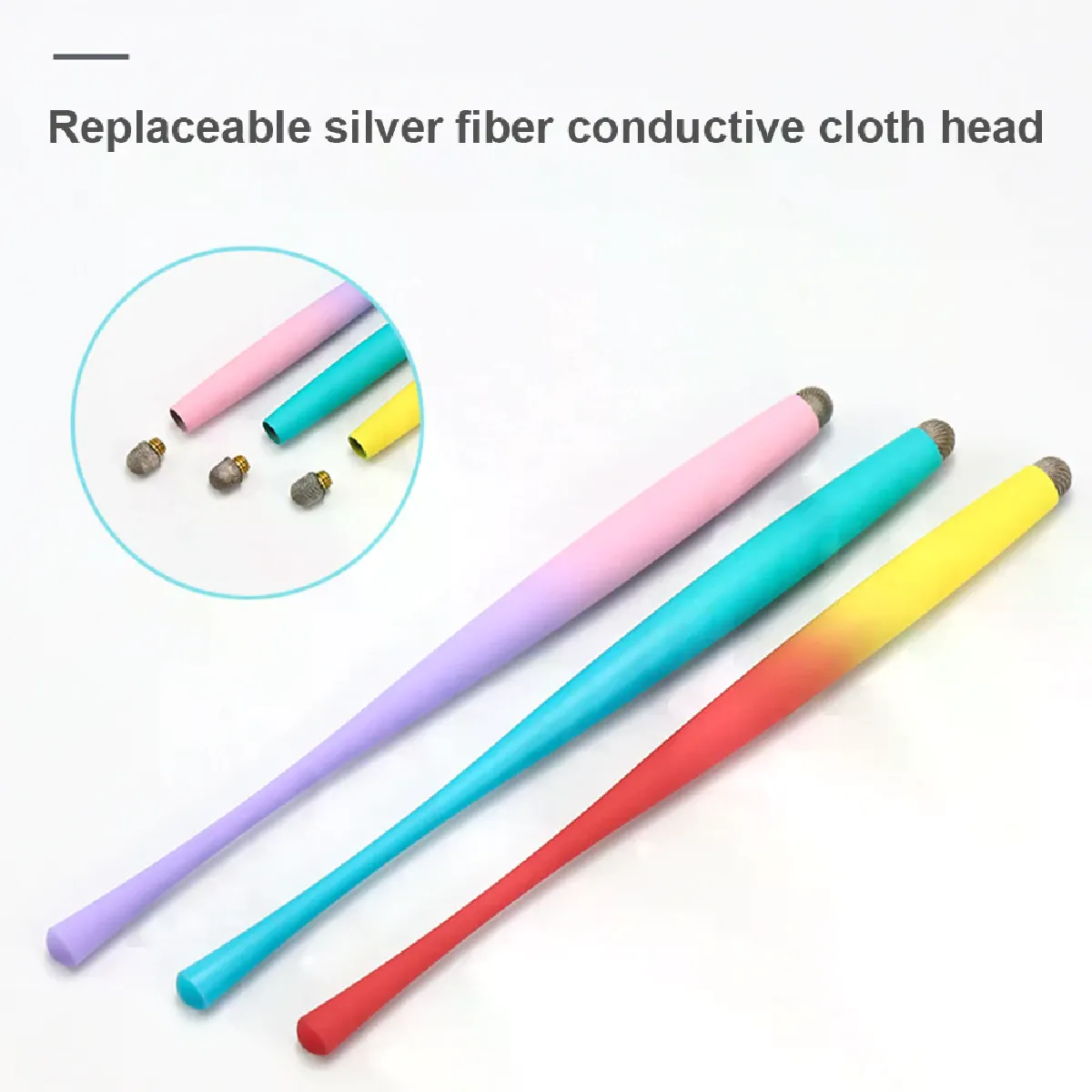 Lot De 2 Stylets Universels Pour U00e9cran Tactile Avec Disque Haute Sensibilite Et Pointe En Fibre