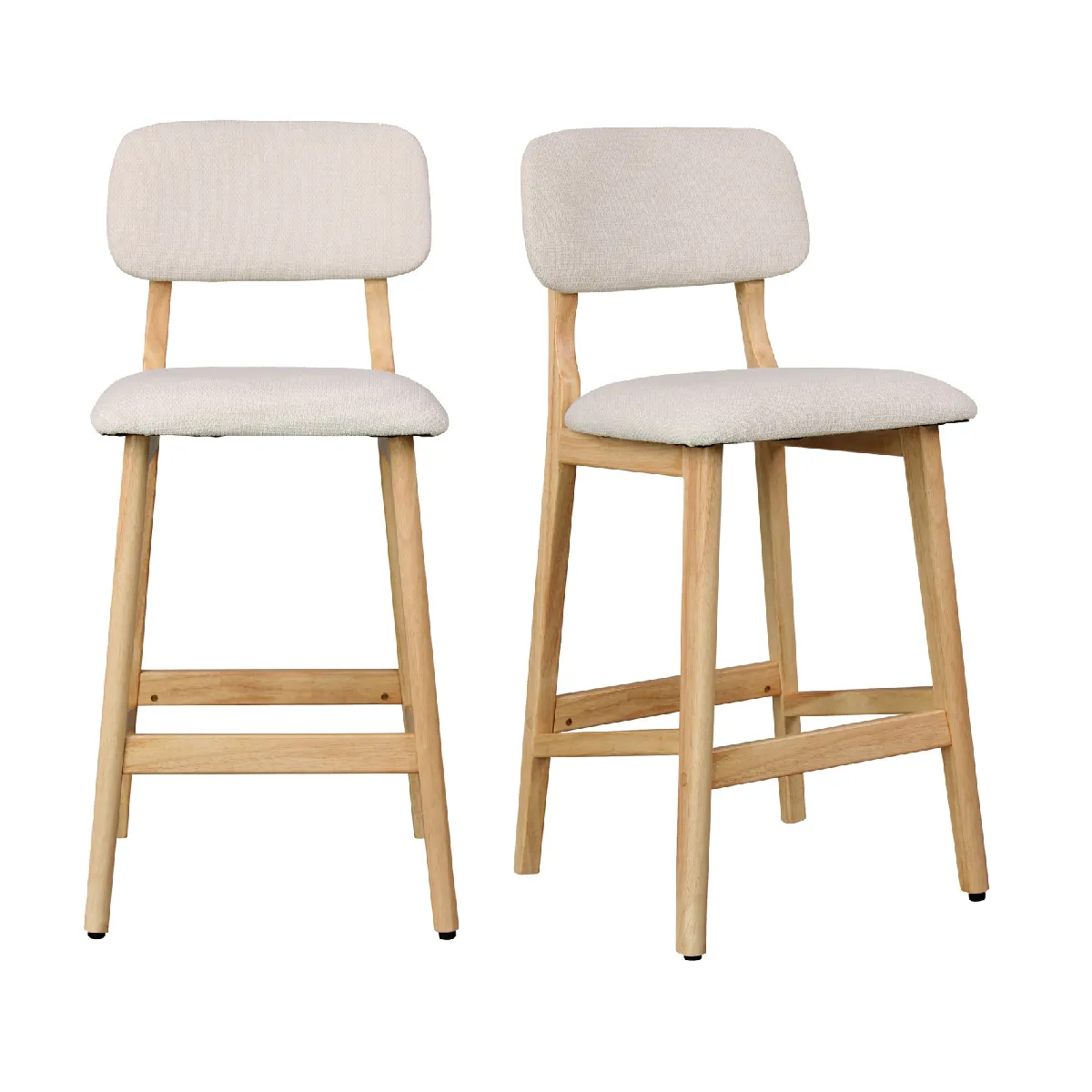 Moloo Tabourets de bar en tissu - Ecru Moloo Tabourets de bar en tissu - Ecru