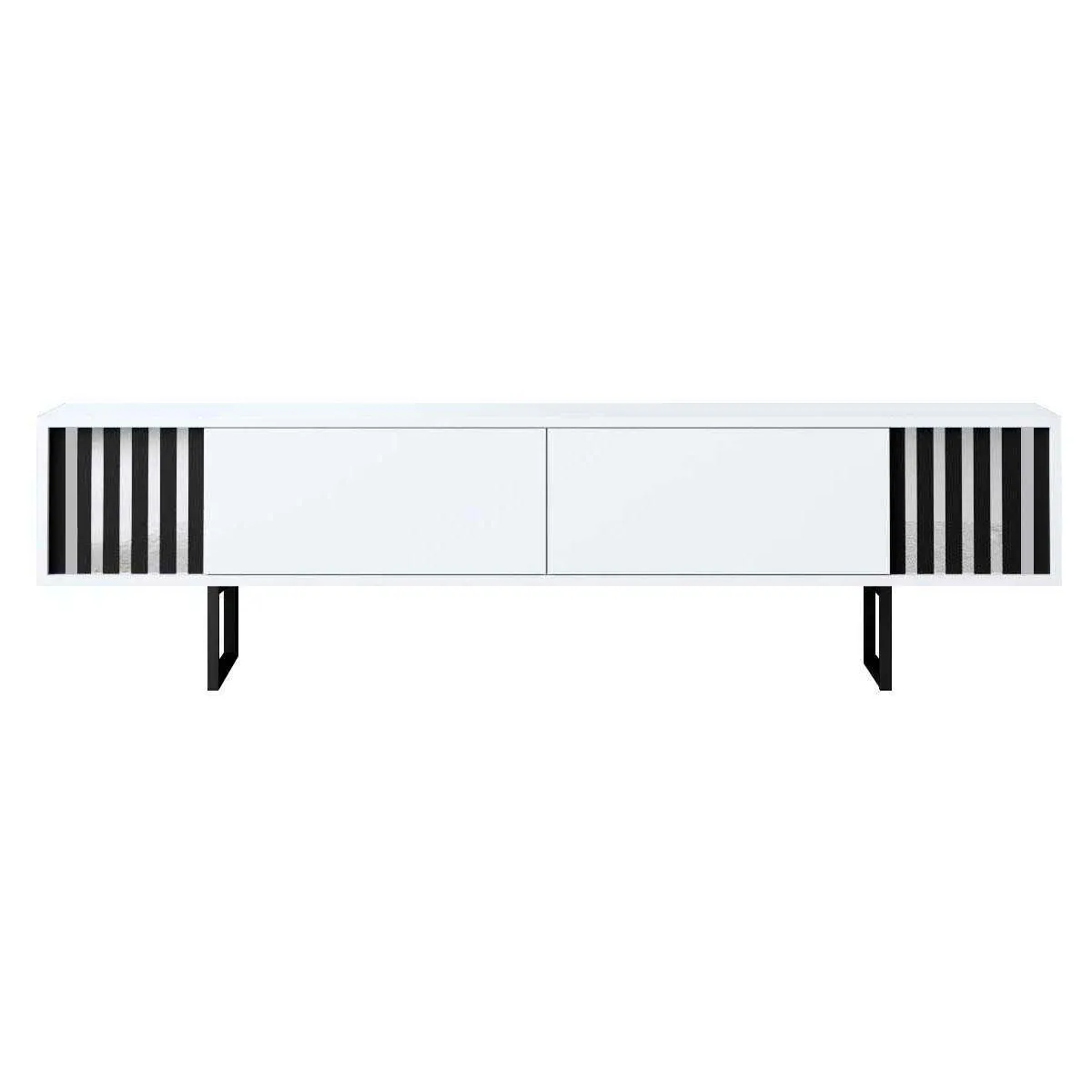 Hanah Home Meuble TV Chrome Line - Blanc Hanah Home Meuble TV Chrome Line - Blanc