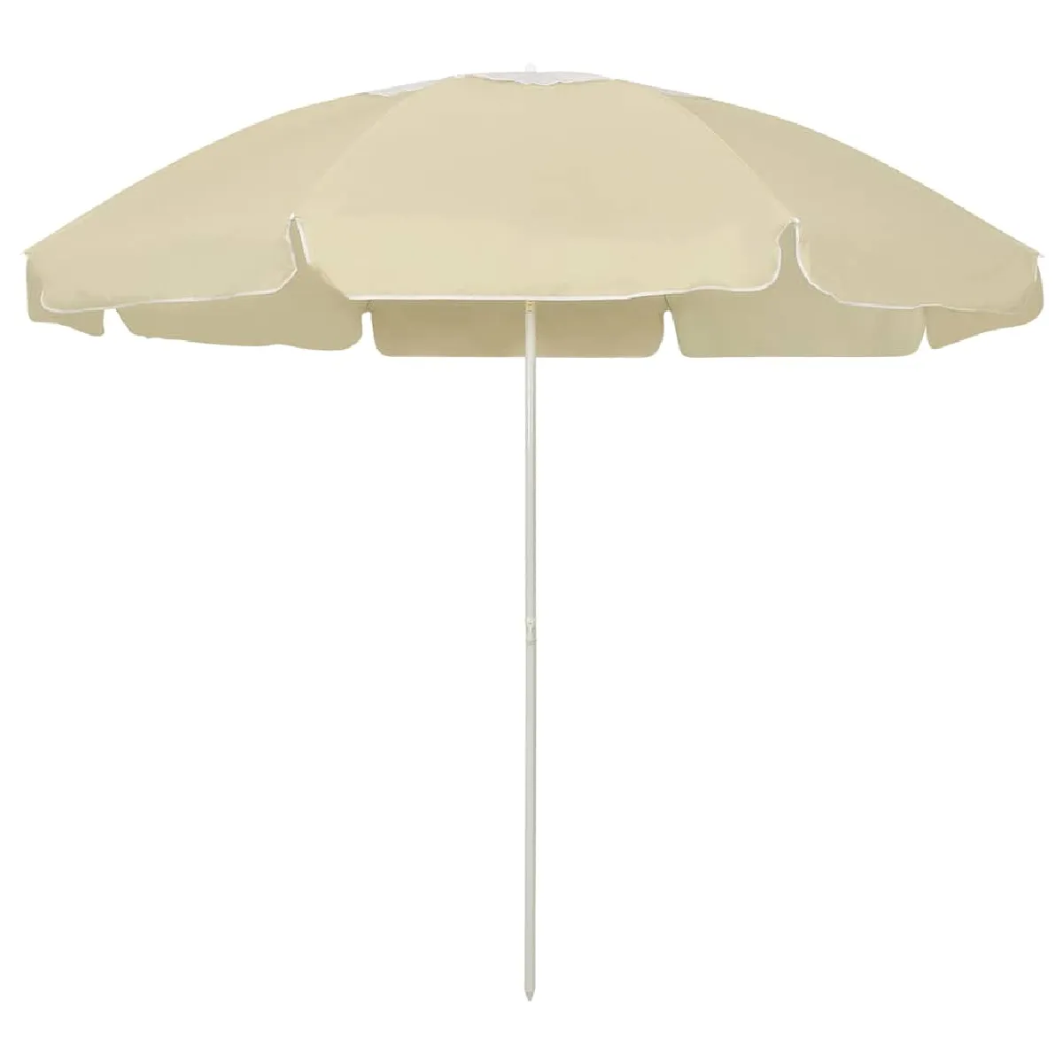 Vidaxl Parasol de plage 240 cm Beige - vue 1