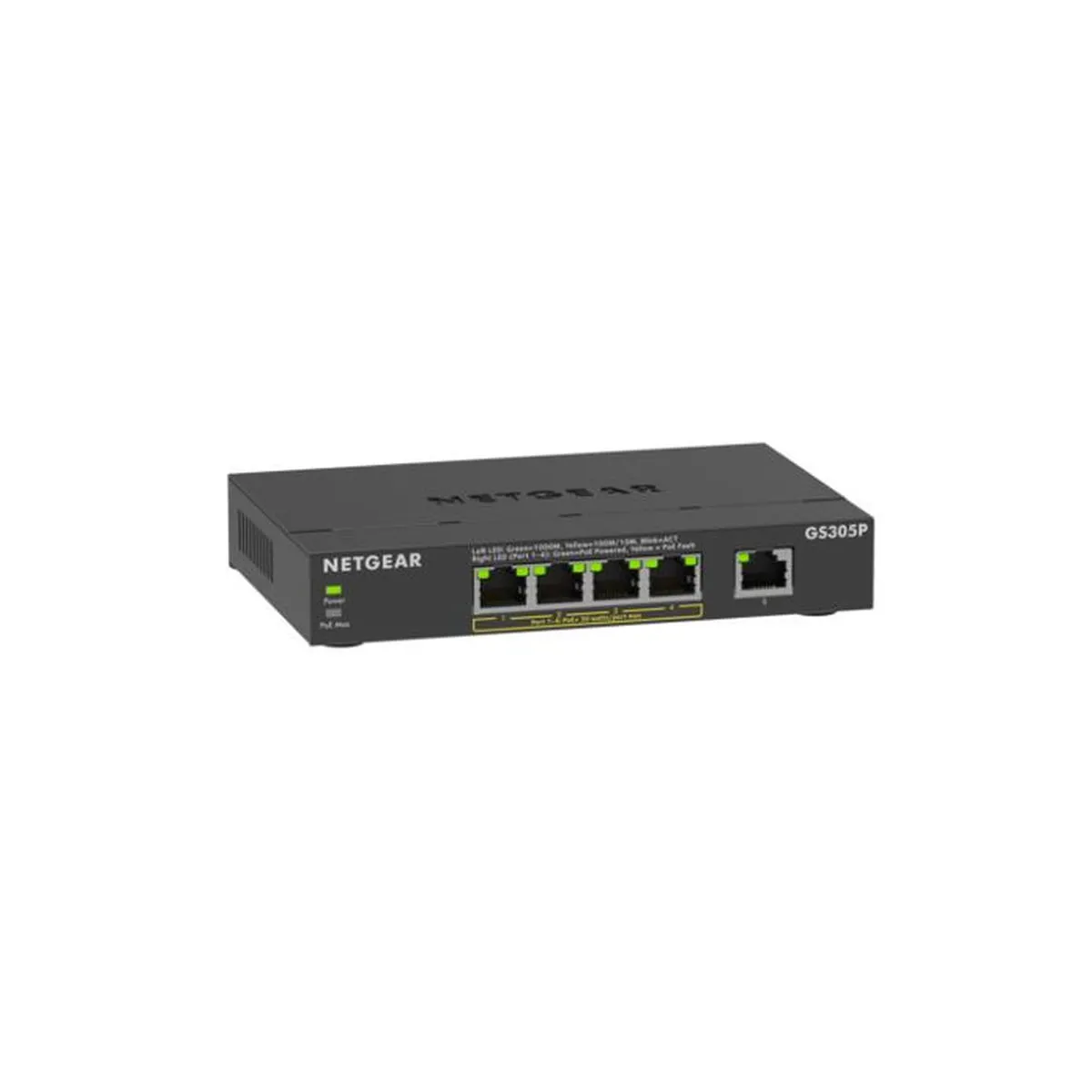 Netgear Noir Gs305pv3 Non-Géré Gigabit Ethernet (10/100/1000) Connexion Ethernet, Supportant L'alimentation Via Ce Port (Poe) - Neuf - Image 9
