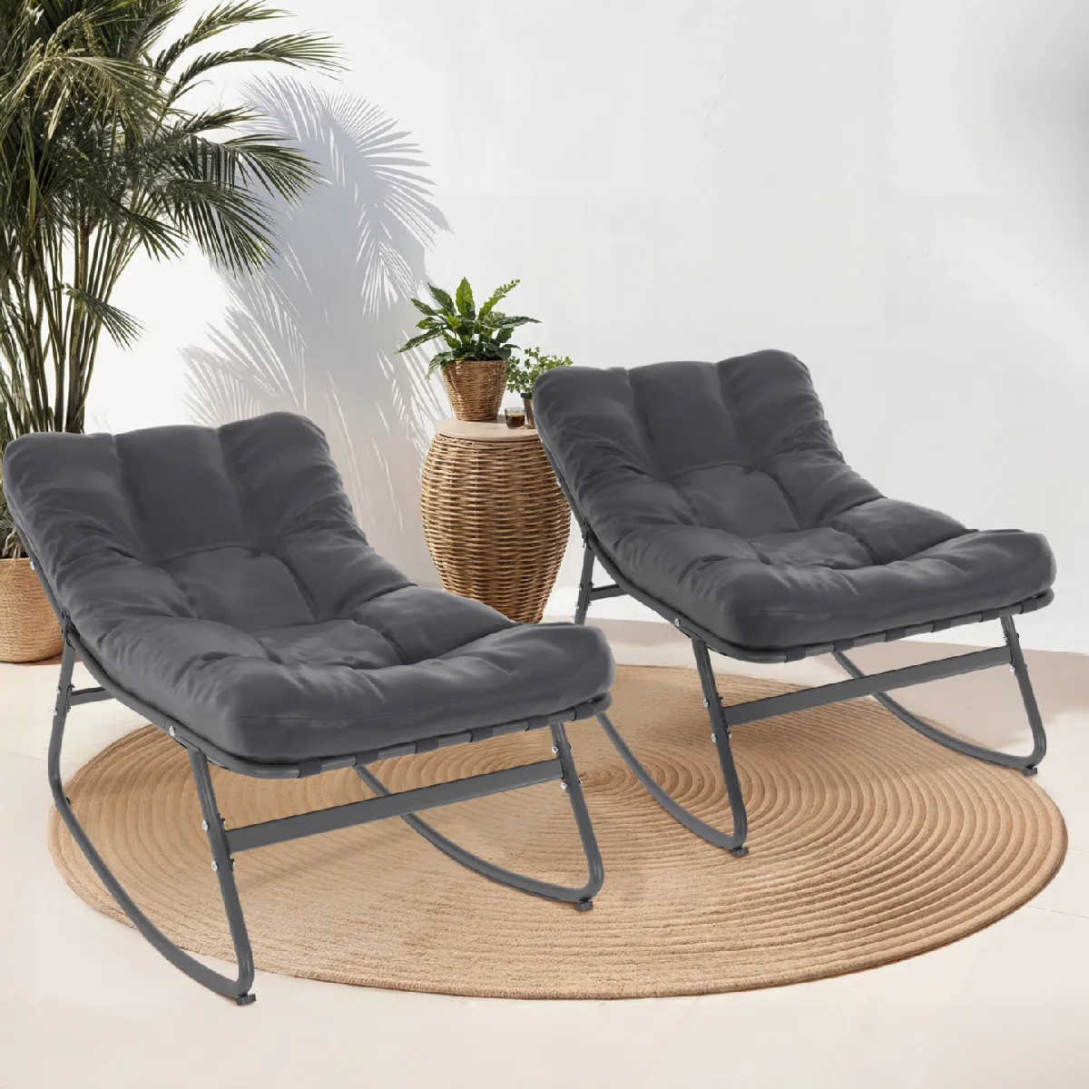 market 2 fauteuils ARONA gris market 2 fauteuils ARONA gris