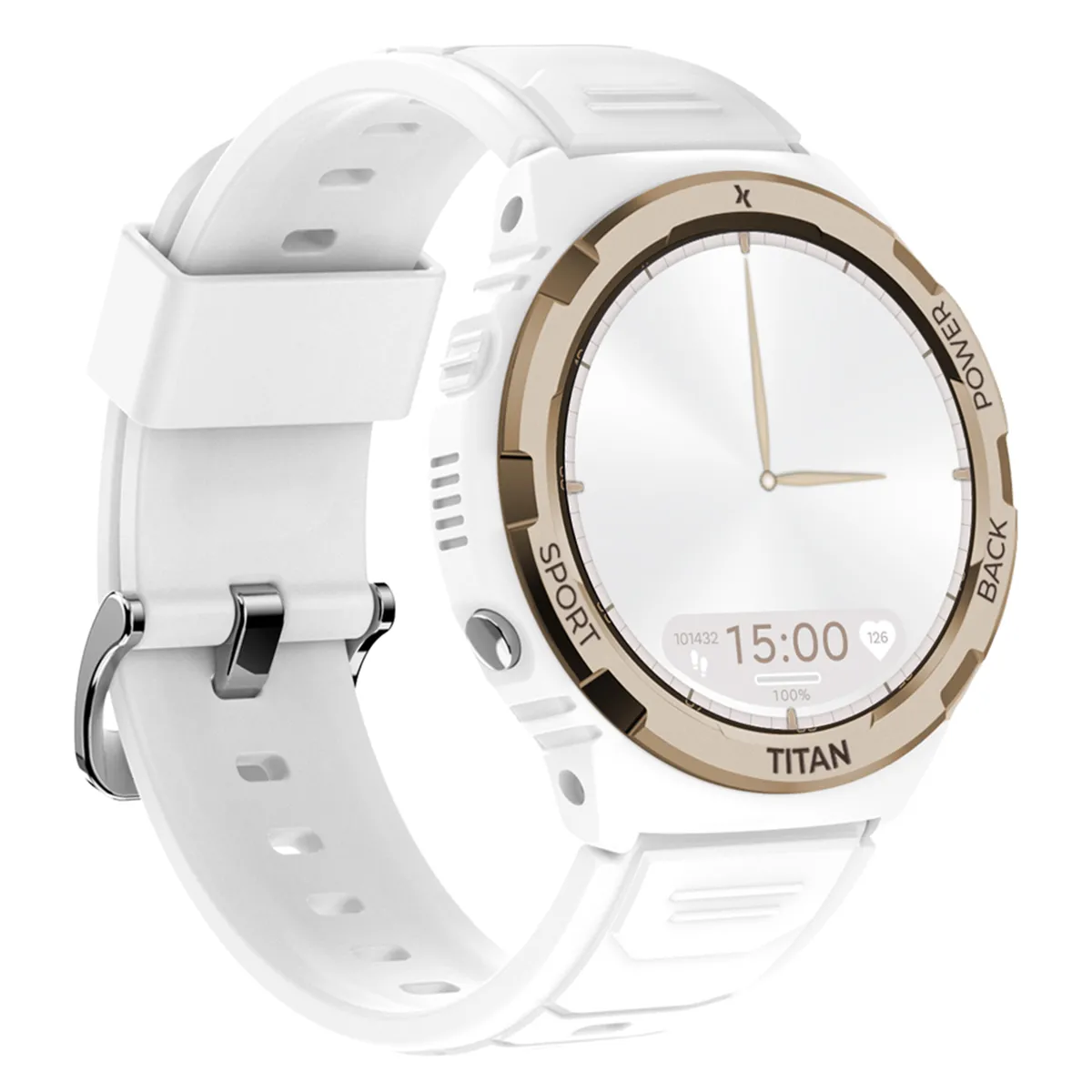 Maxcom Blanc Montre Connectée Fw100 Ip69 5Atm Verre Gorilla 3 Modèle Titan Valkiria