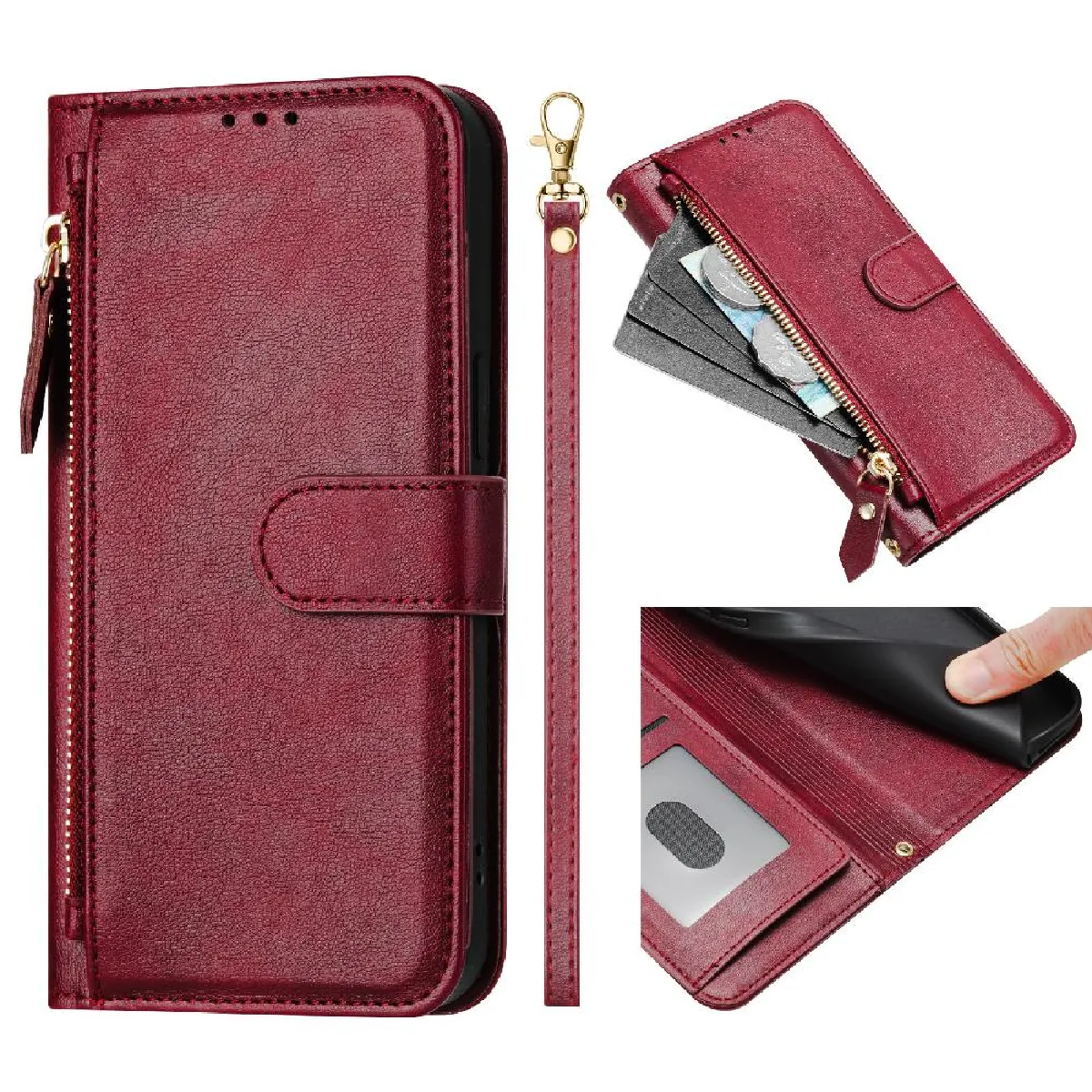 Générique Rouge Flip Étui Realme C30s Gangxun