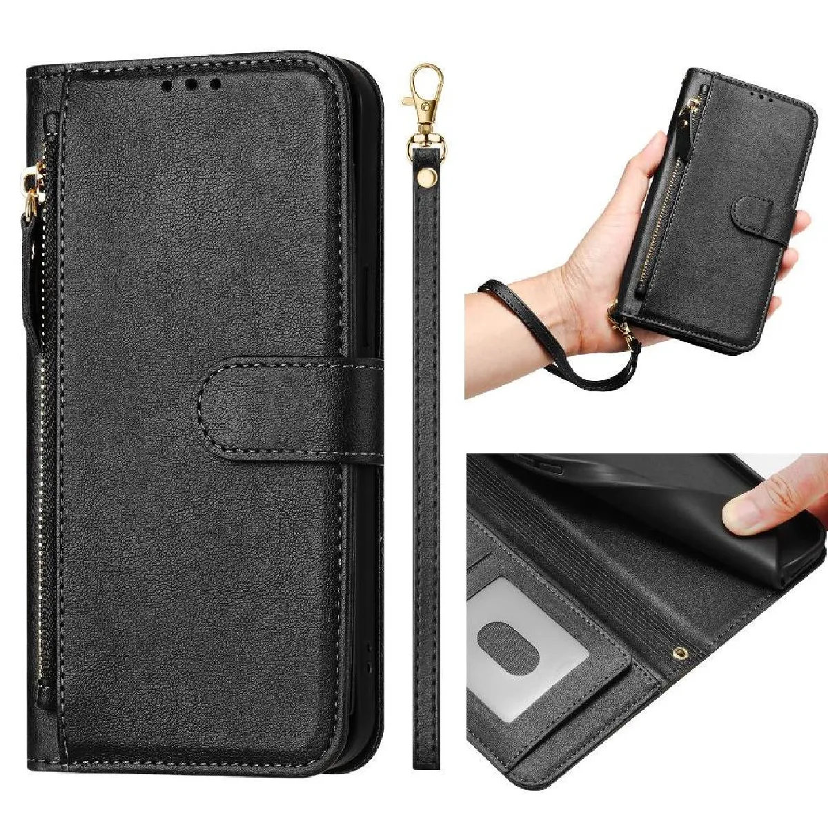 Générique Noir Étui Portefeuille Xiaomi Poco M2
