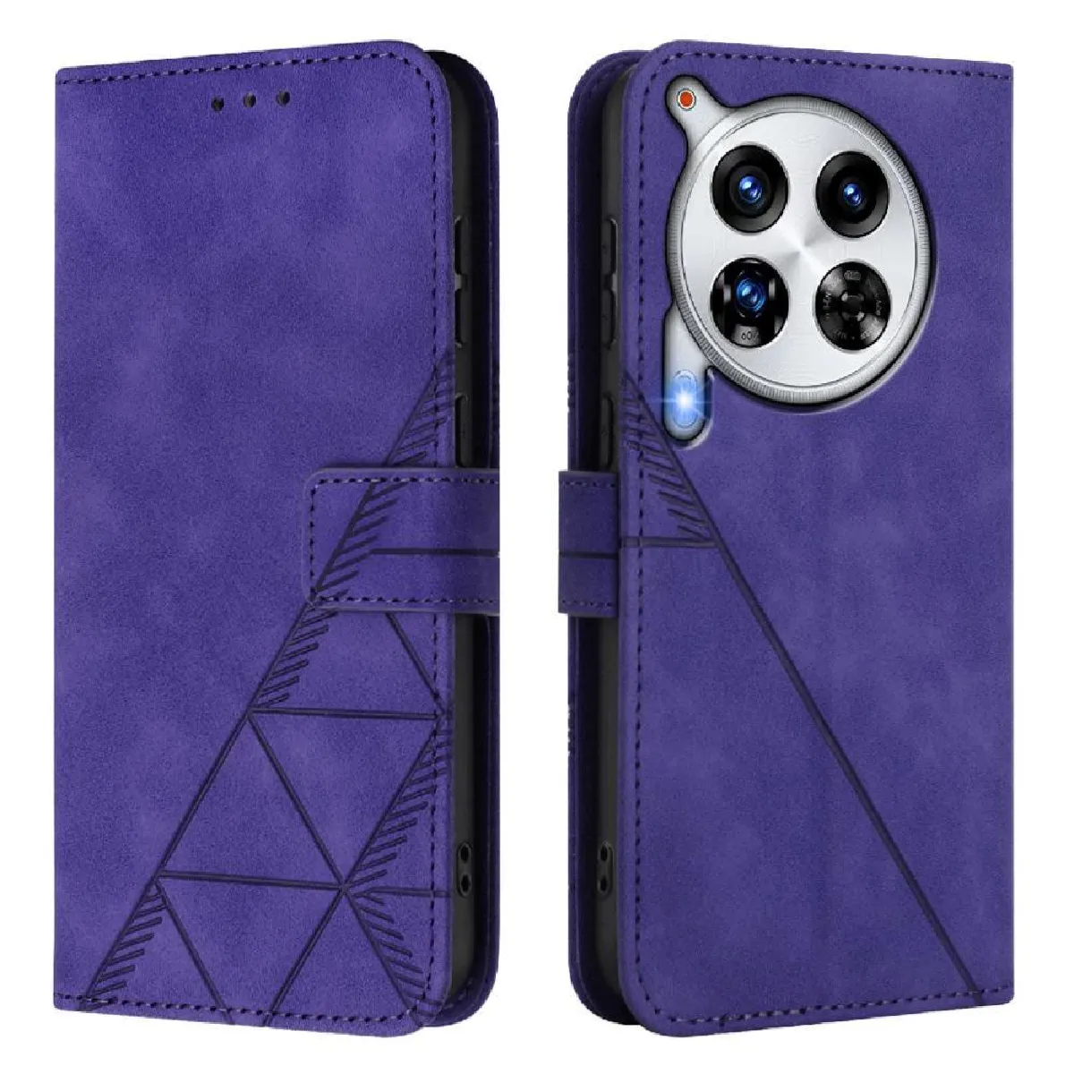 Générique Violet Étui Portefeuille À Fermeture Magnétique Pour Tecno Camon 30 Premier