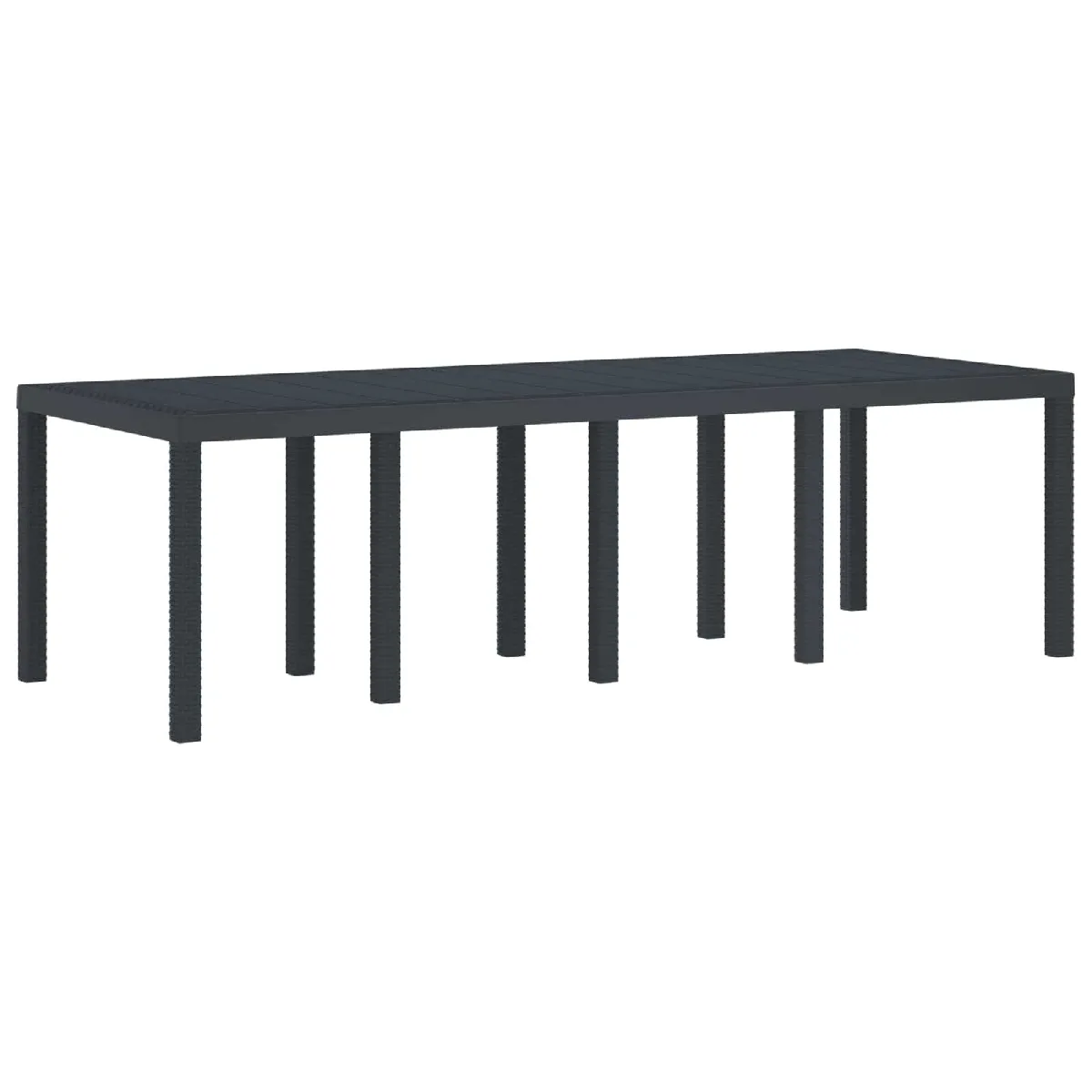 Vidaxl Table De Jardin Anthracite 250 X 100 X 73 Cm Polyrotin