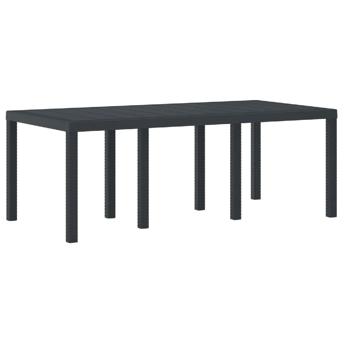 vidaXL Table de jardin 200x100x73 cm Poly Rattan