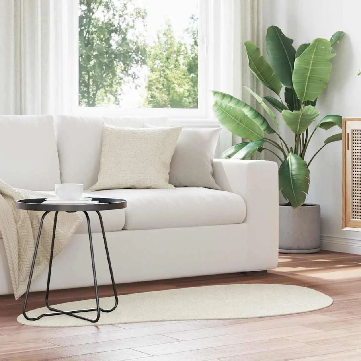 vidaXL Tapis HUARTE Crème