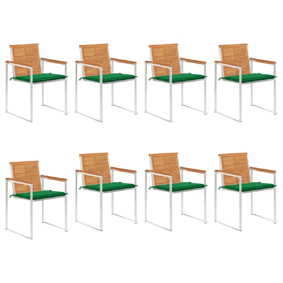 vidaXL Chaises de jardin lot de 6 Acacia - vue 1