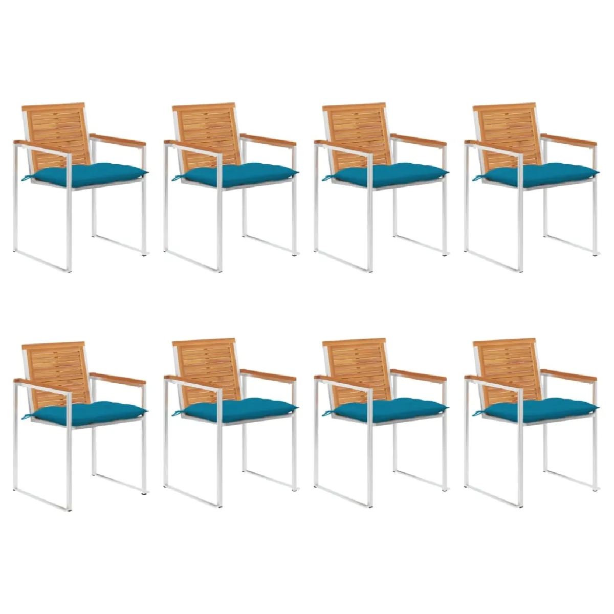 vidaXL Chaises de jardin avec coussins lot de 2 résine tressée 365148 - vue 10
