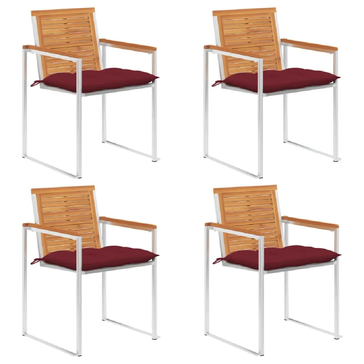 vidaXL Chaises jardin lot de 2 Acacia massif - vue 6