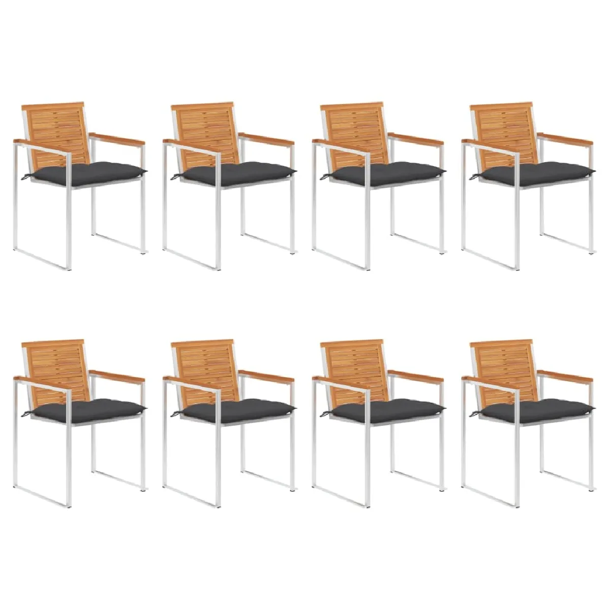 vidaXL Chaises de jardin avec coussins lot de 2 résine tressée 365148 - vue 7