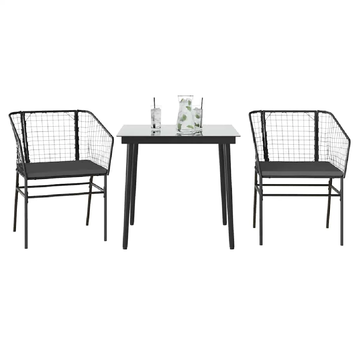 vidaXL Ensemble à Manger Jardin 3 pcs