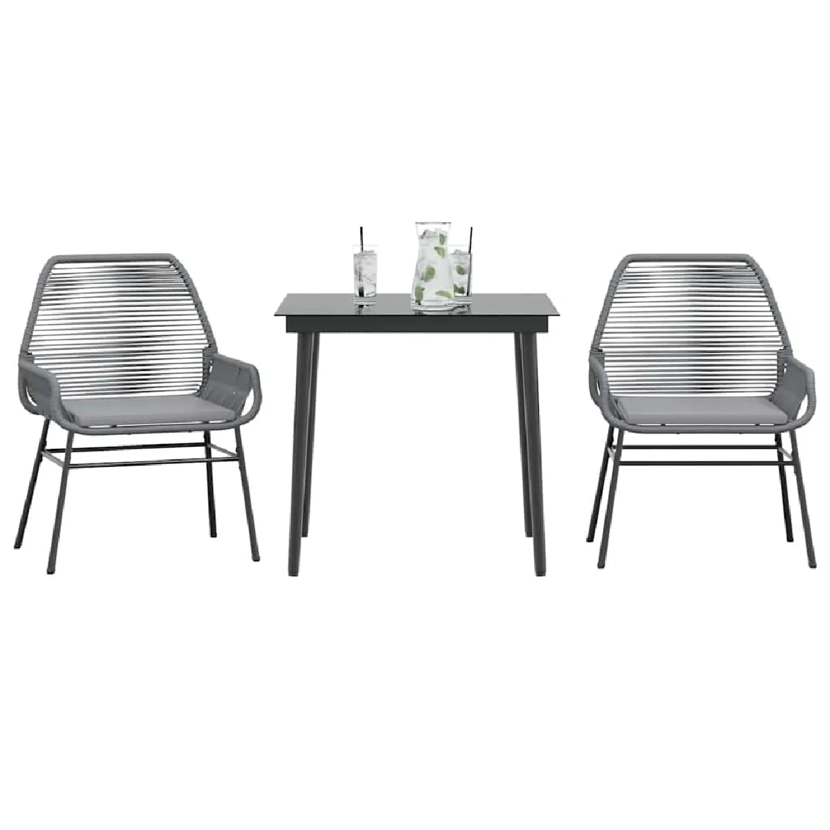 Ensemble à manger jardin vidaXL 3 pcs - vue 2