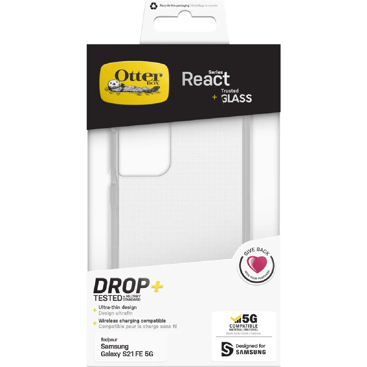 Otterbox Coque Ultra-Fine React Samsung S21 Fe - Transparent