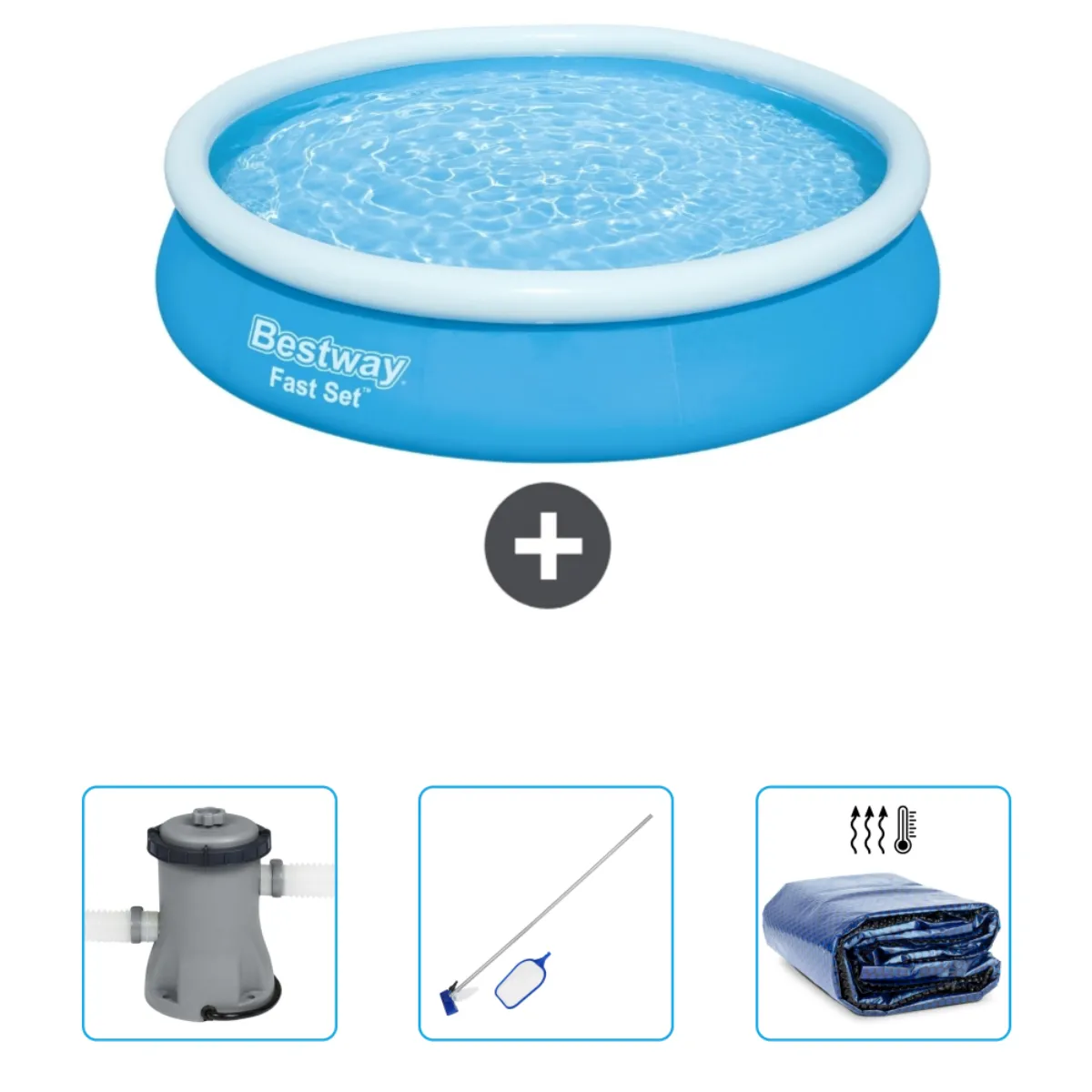 Bestway Fast Set Piscine Ronde - 366 x 76 cm