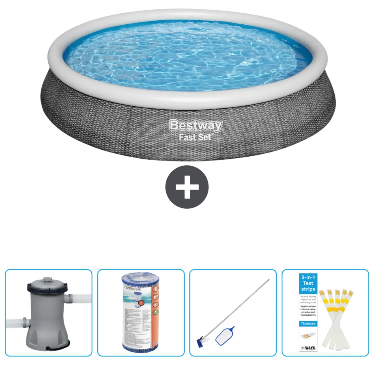 Bestway Piscine Fast Set - 396 x 84 cm