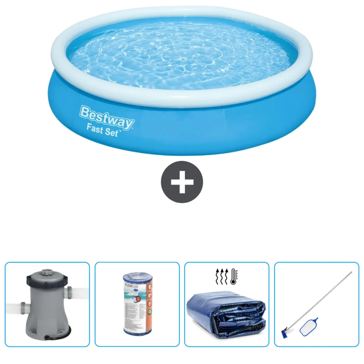 Bestway Fast Set Piscine Ronde - 366 x 76 cm