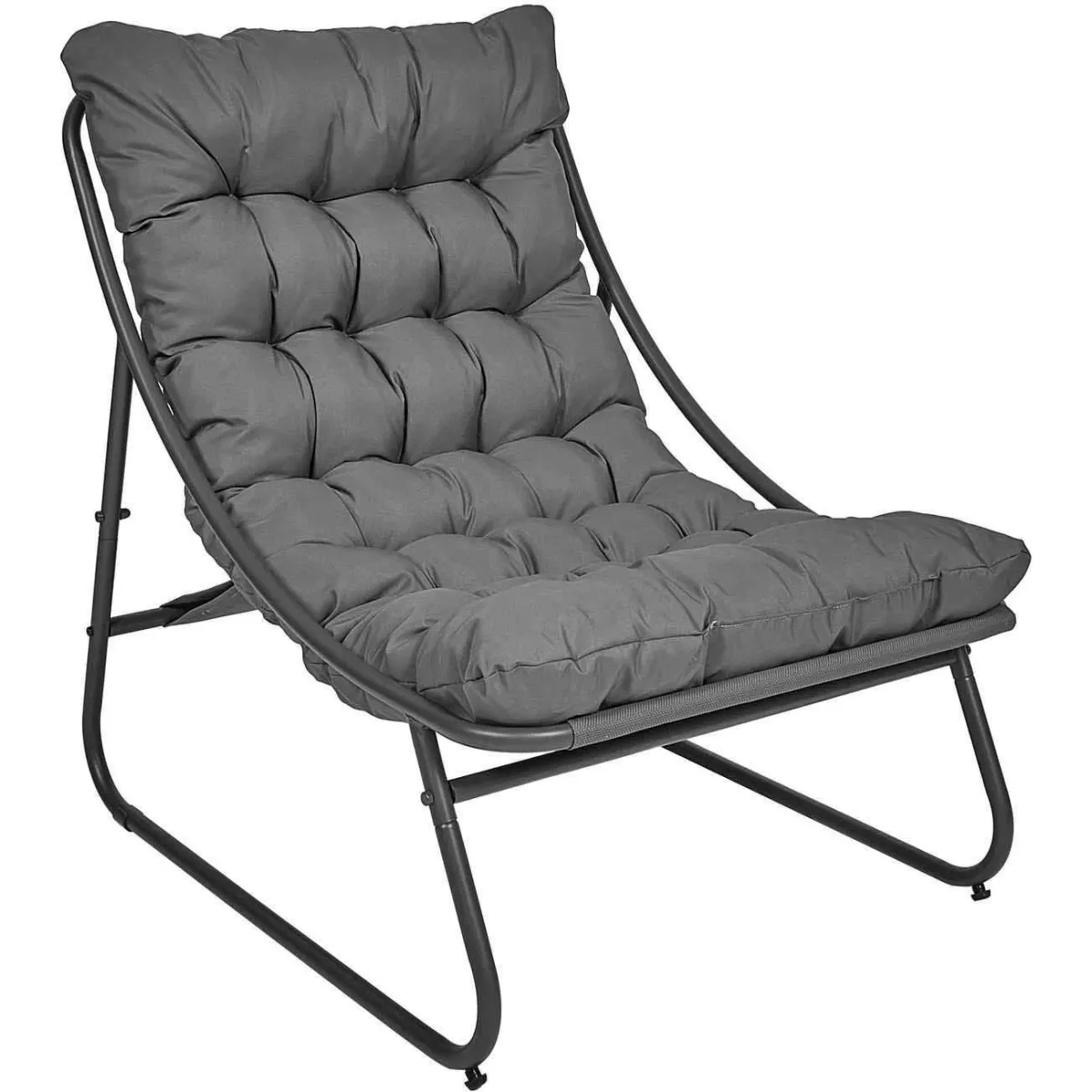 The home deco factory Fauteuil de jardin détente - Gris The home deco factory Fauteuil de jardin détente - Gris