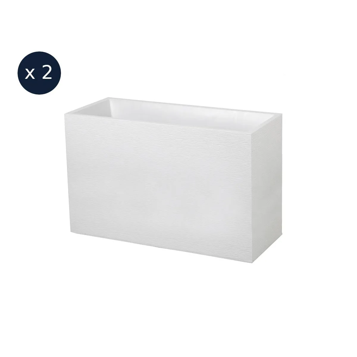 EDA 2 Jardinières Muret Graphit cérusé