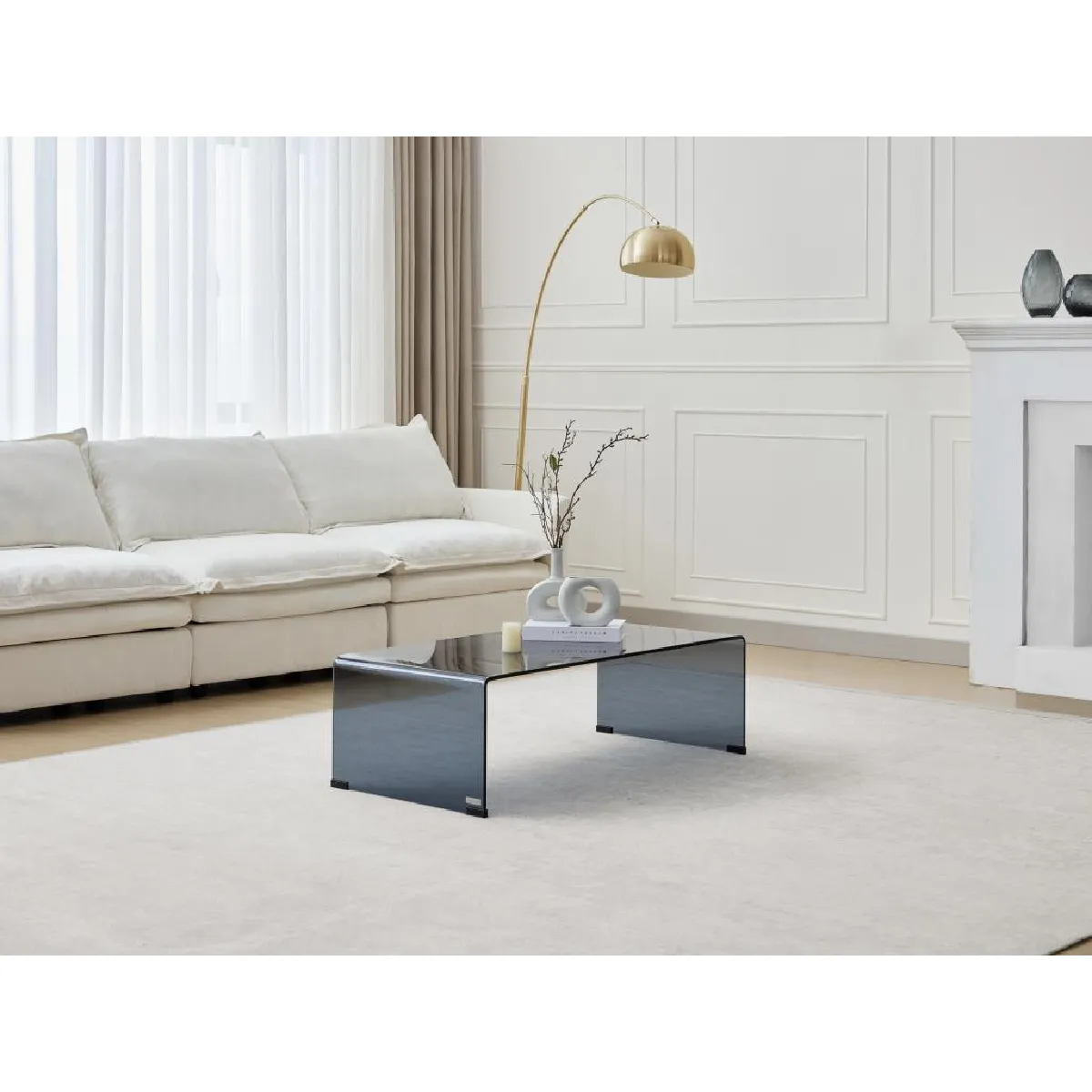 Meilleurs prix pour Table Basse ALONZO - Verre Fumé