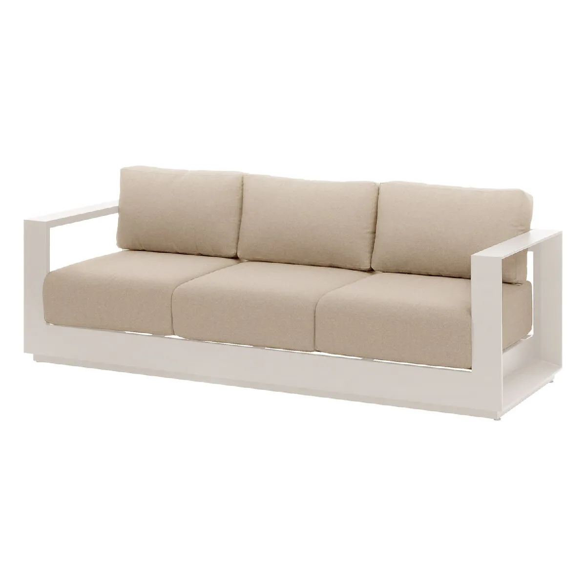 Canapé de jardin en aluminum 3 places ALLURE Avoine et zebrano