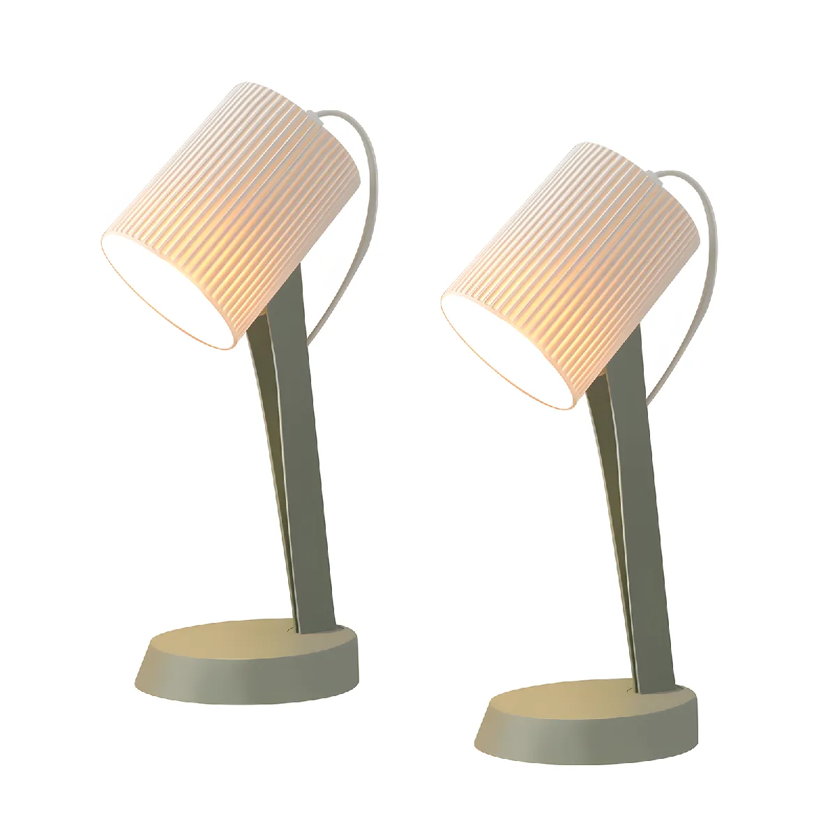 Zmh lot de 2 lampes de bureau - Vert