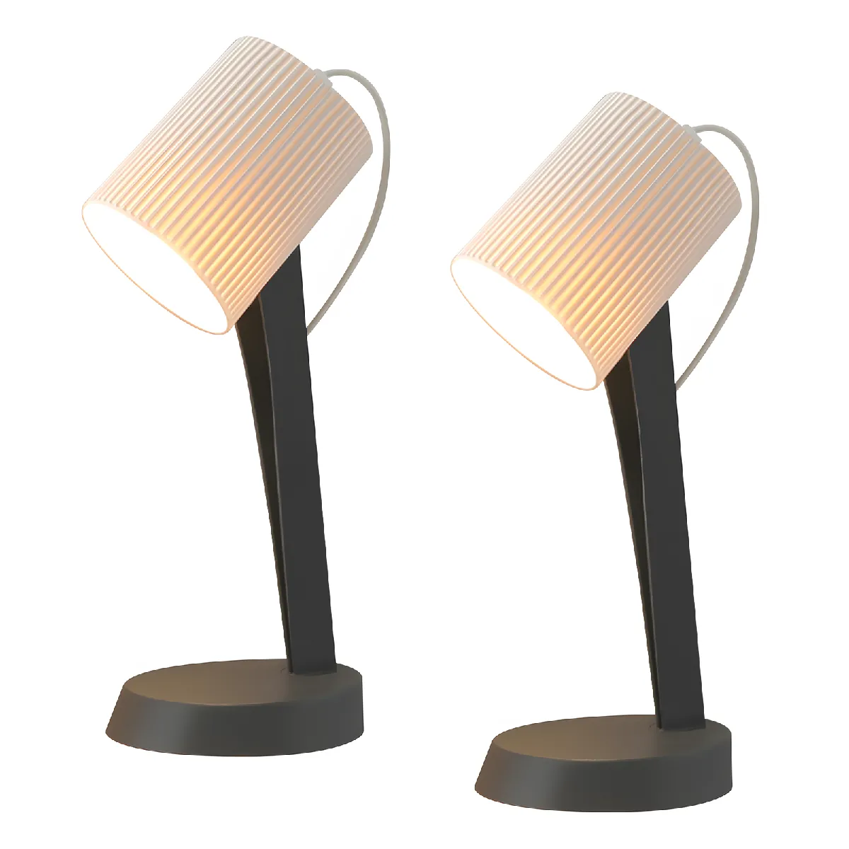 Zmh Lampe de table moderne - Gris