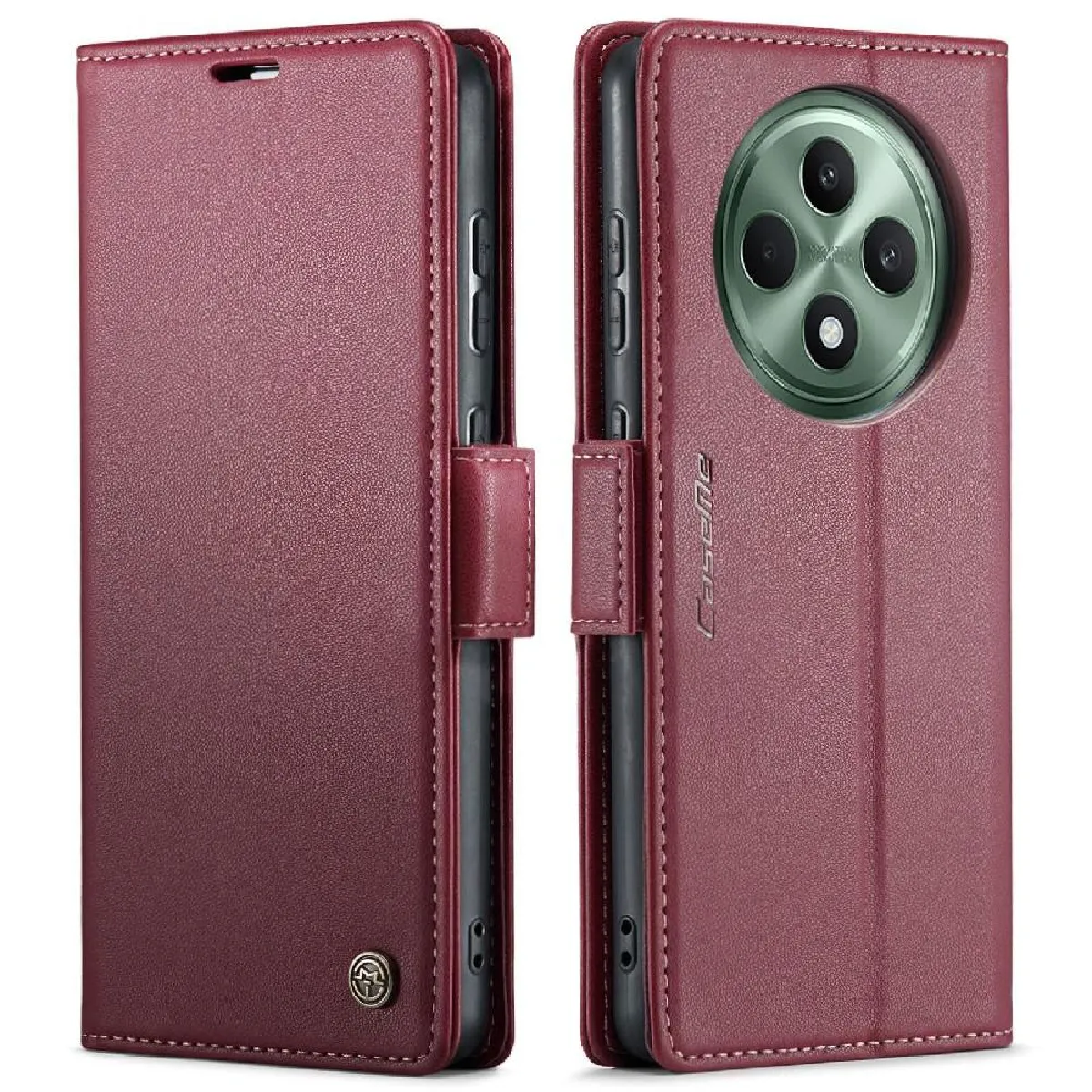 Générique Rouge Flip Étui Pour Oppo Reno 12F 4G/5G
