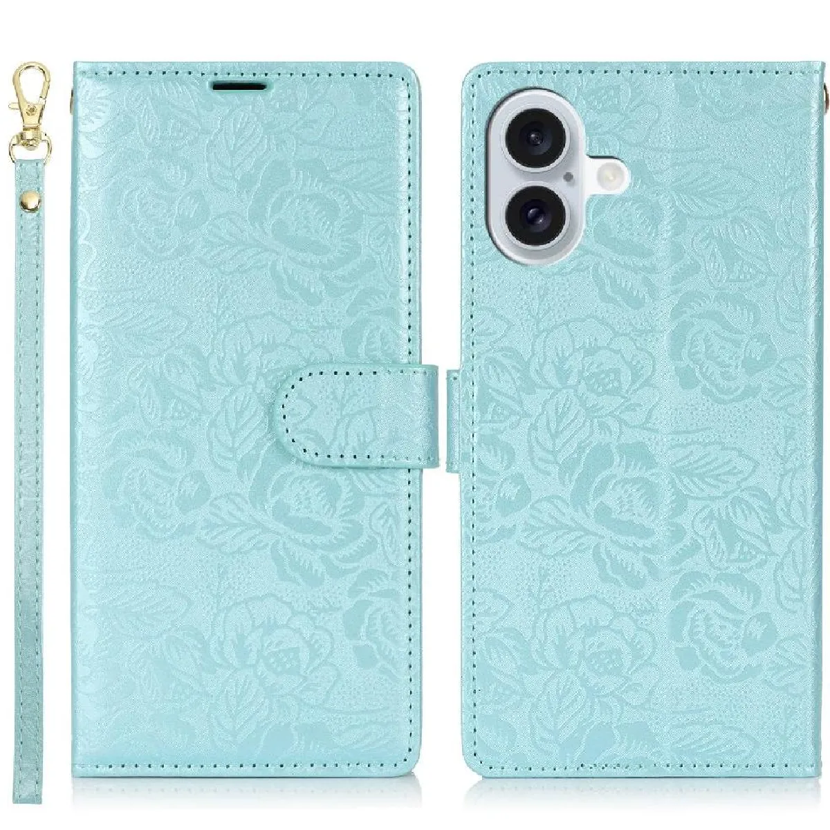 Zursana - Étui Portefeuille Samsung Galaxy A22 5G - Cuir - Gris - Image 2