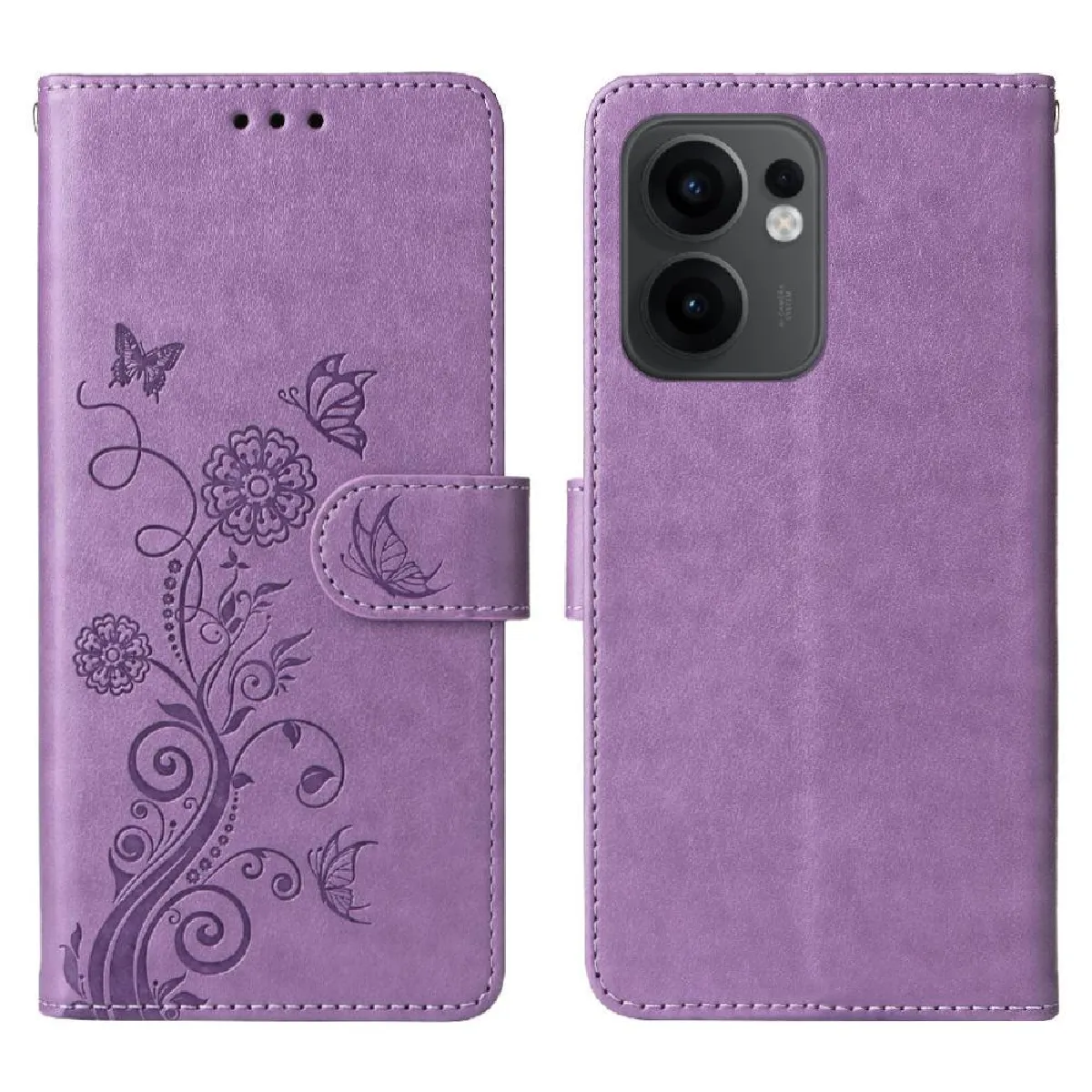 Générique Violet Flip Étui Pour Oppo Reno 13F