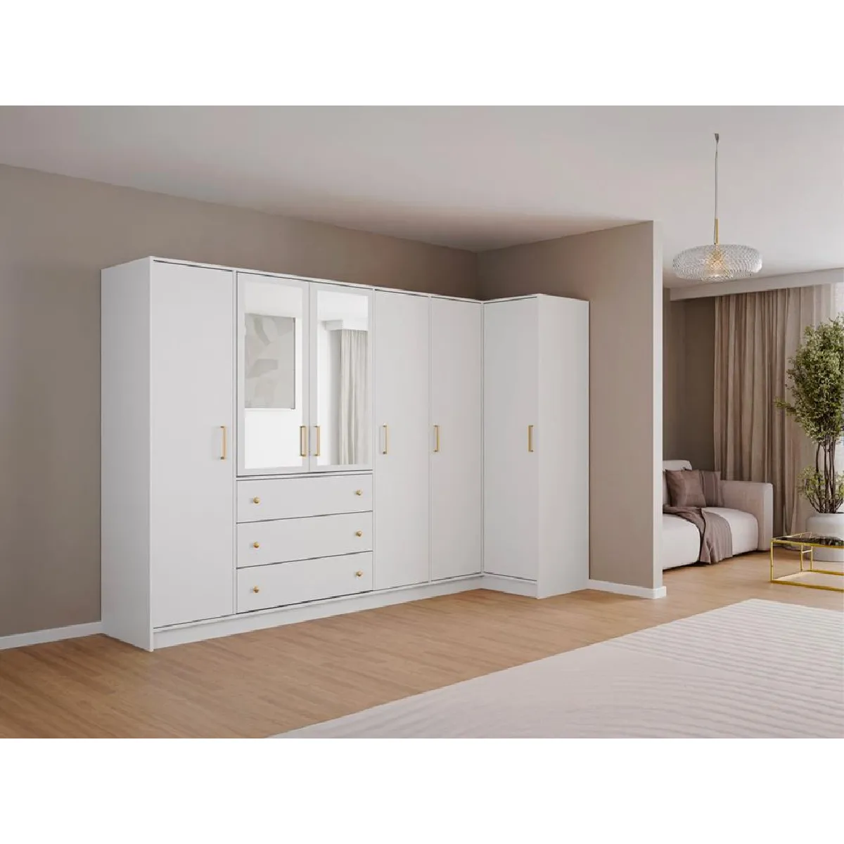 Vente-Unique Armoire Lizandro - Blanc Vente-Unique Armoire Lizandro - Blanc