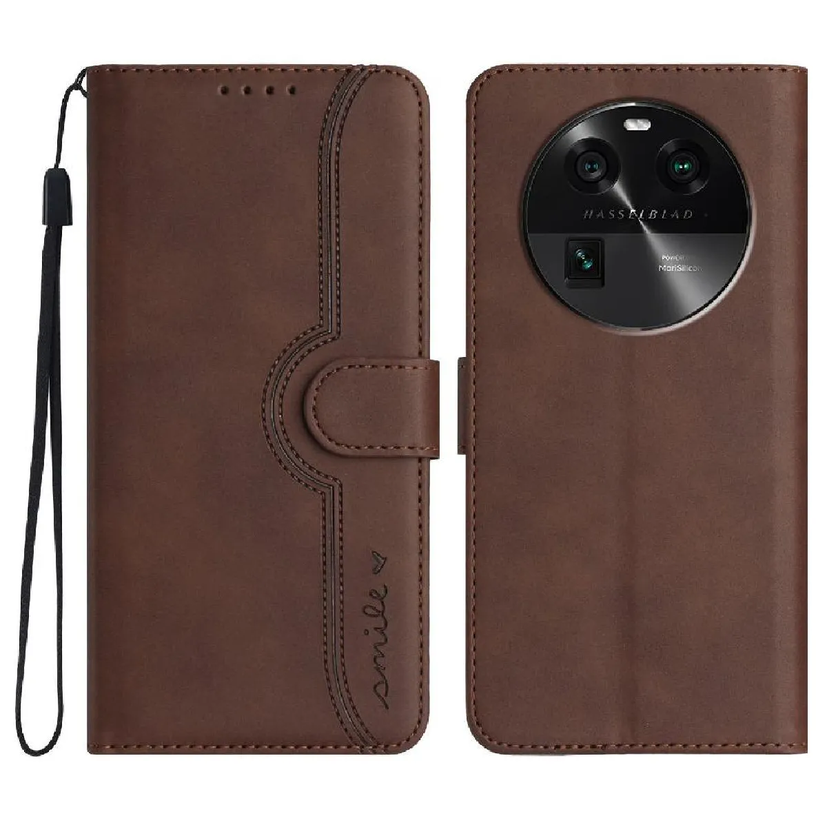 Générique Marron Étui Portefeuille Oppo Find X6