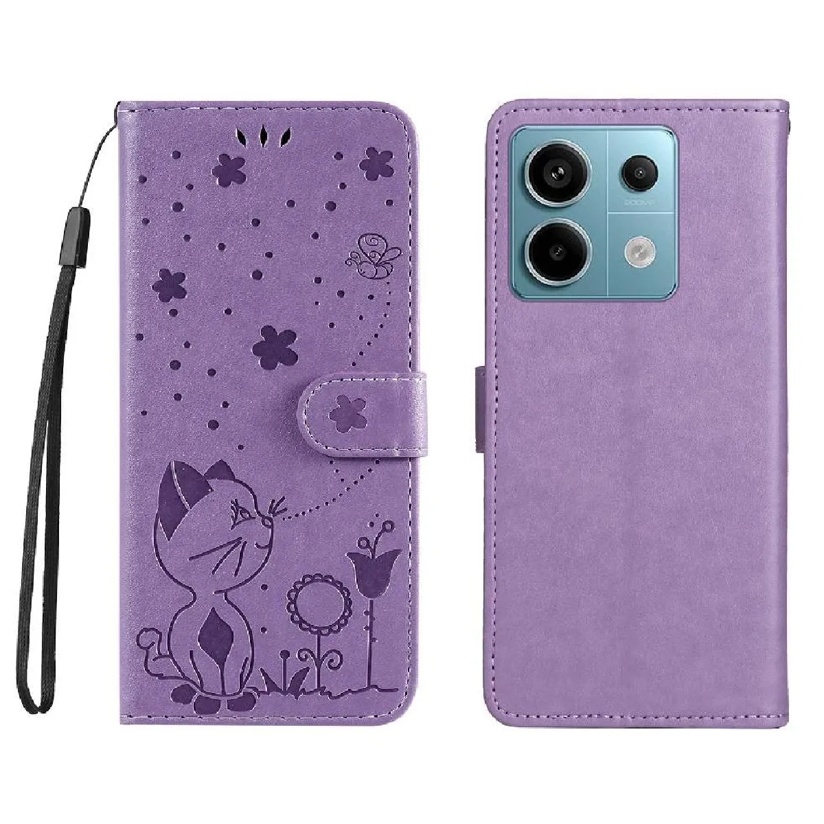 Générique Violet Étui Portefeuille Xiaomi Redmi Note 13 Pro 5G