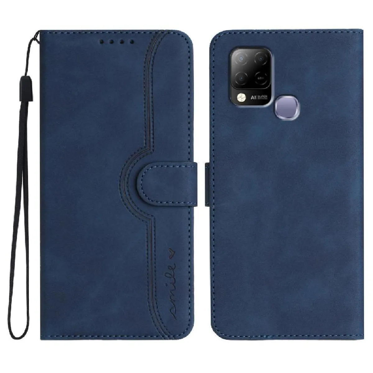 Générique Bleu Étui Portefeuille Infinix Hot 10T