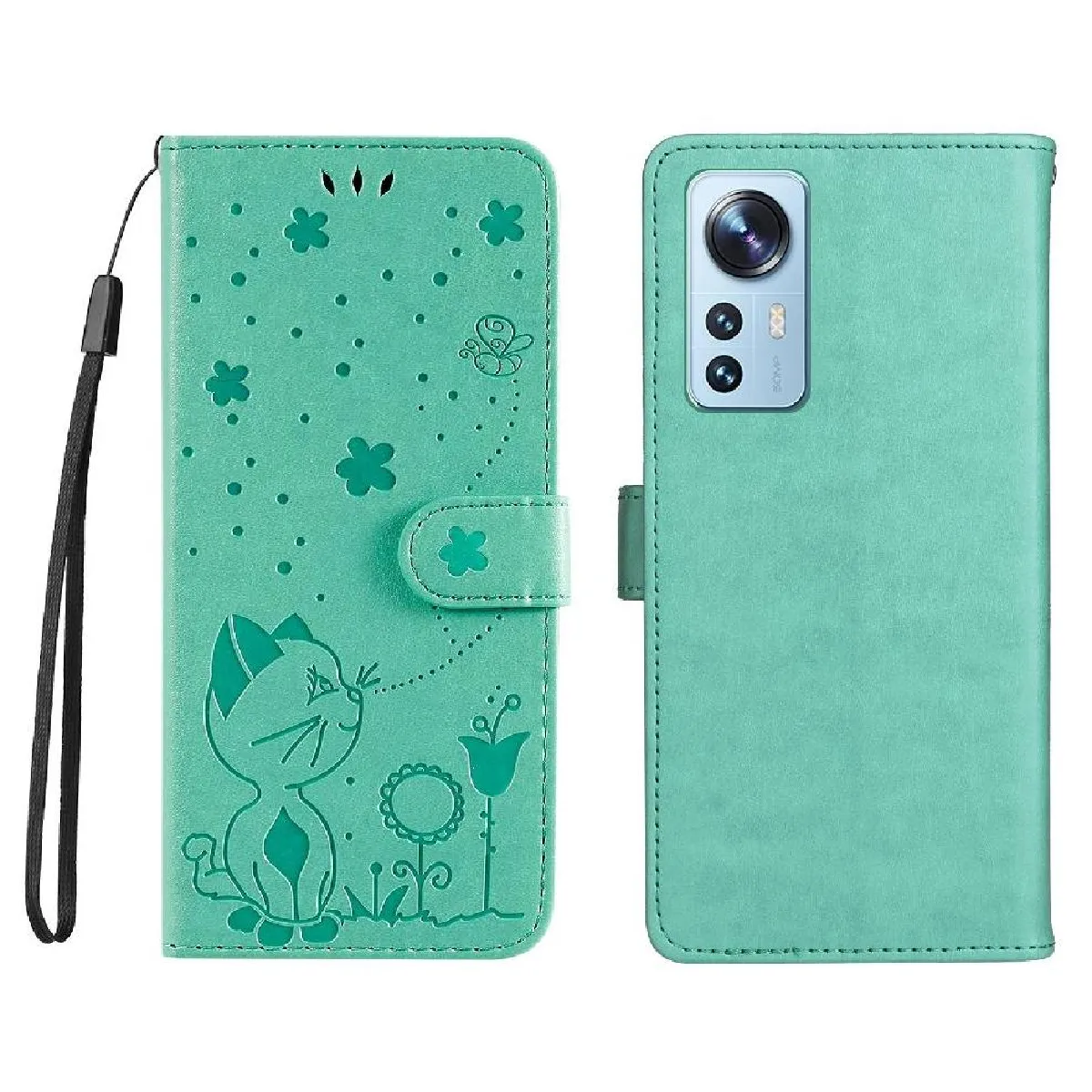 Générique Vert Coque En Similicuir Xiaomi 12 Lite