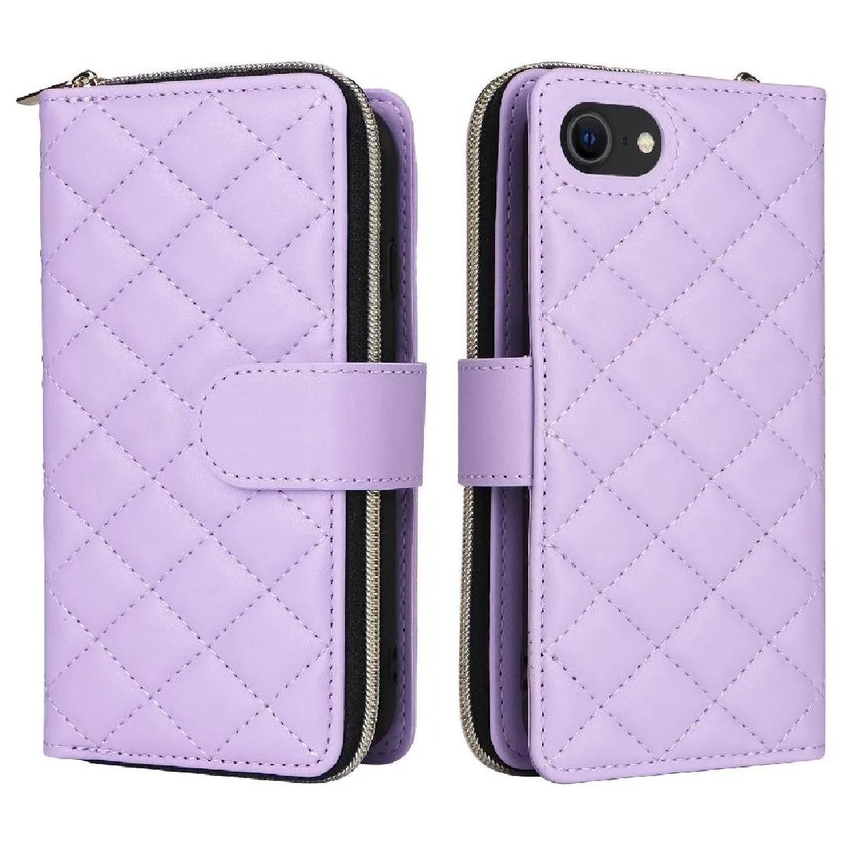 Générique Violet Étui Portefeuille Iphone Se3