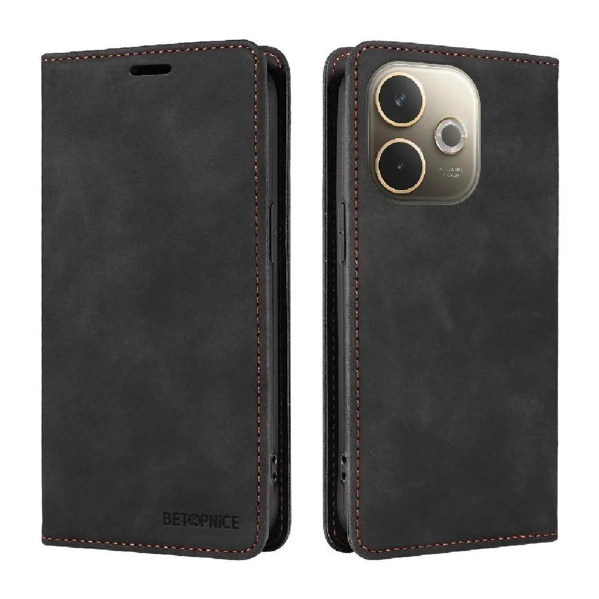Générique Noir Étui Porte-Cartes Magnétique Oppo A5 Pro